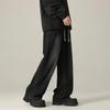 Wassup Sohot Men's Retro Distressed Straight-Leg Jeans