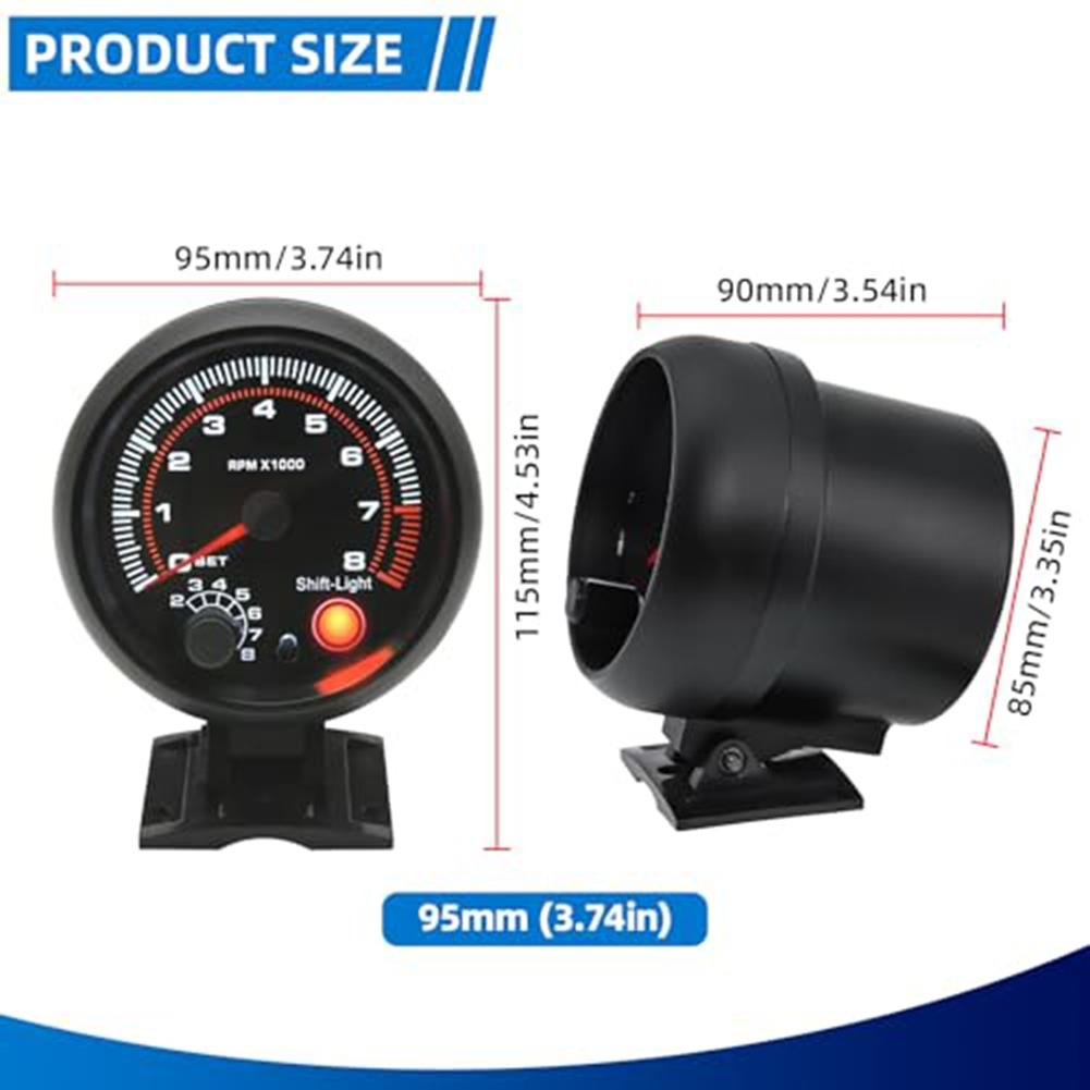 Car Tachometer Engine Speed Gauge RPM Gauge Easy Installation