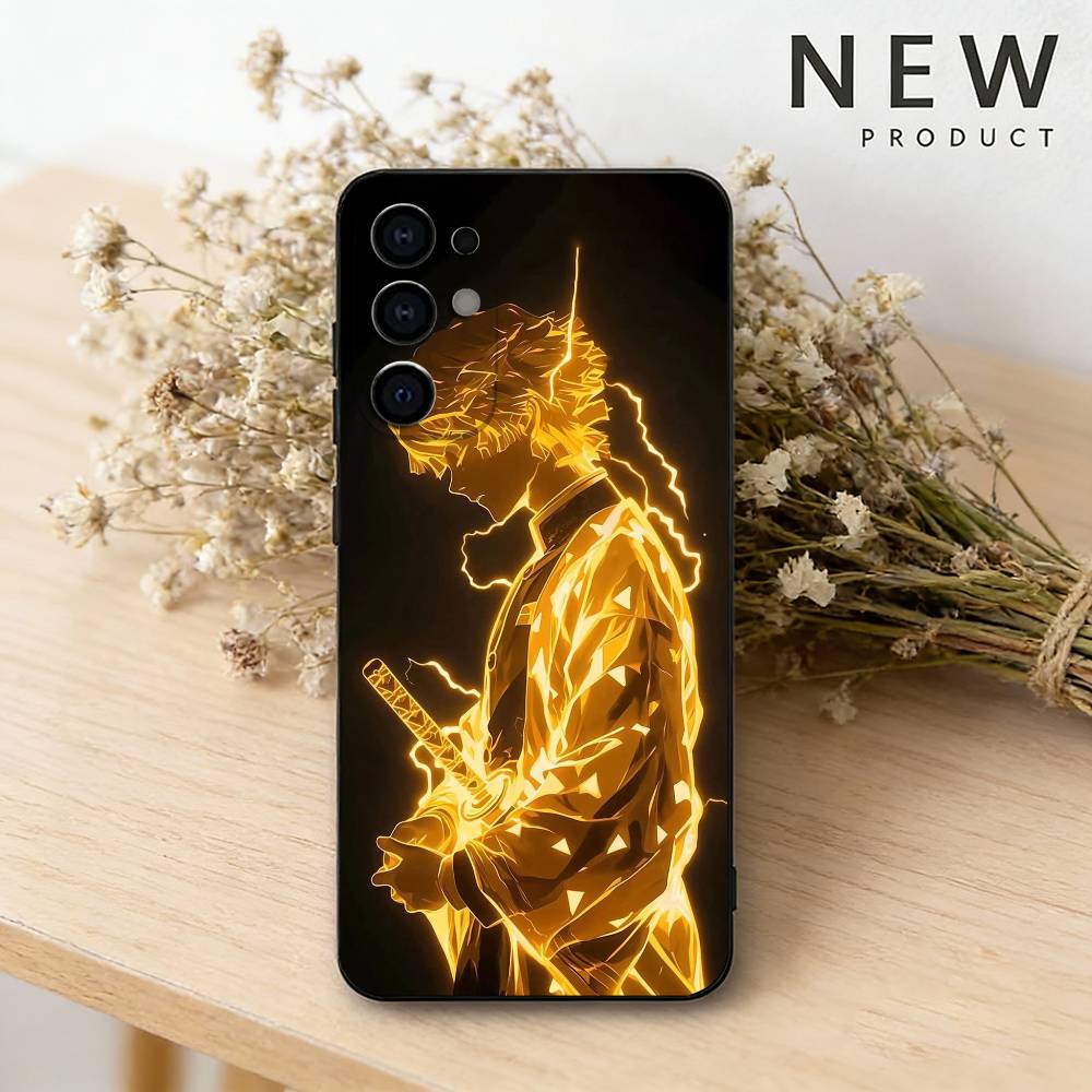 

Anime Z-Zenitsu Agatsuma phone Case For Samsung S26,25,24,21,22,23,30,20,Ultra,Plus,Fe,Lite Black Soft Cover Samsung S25