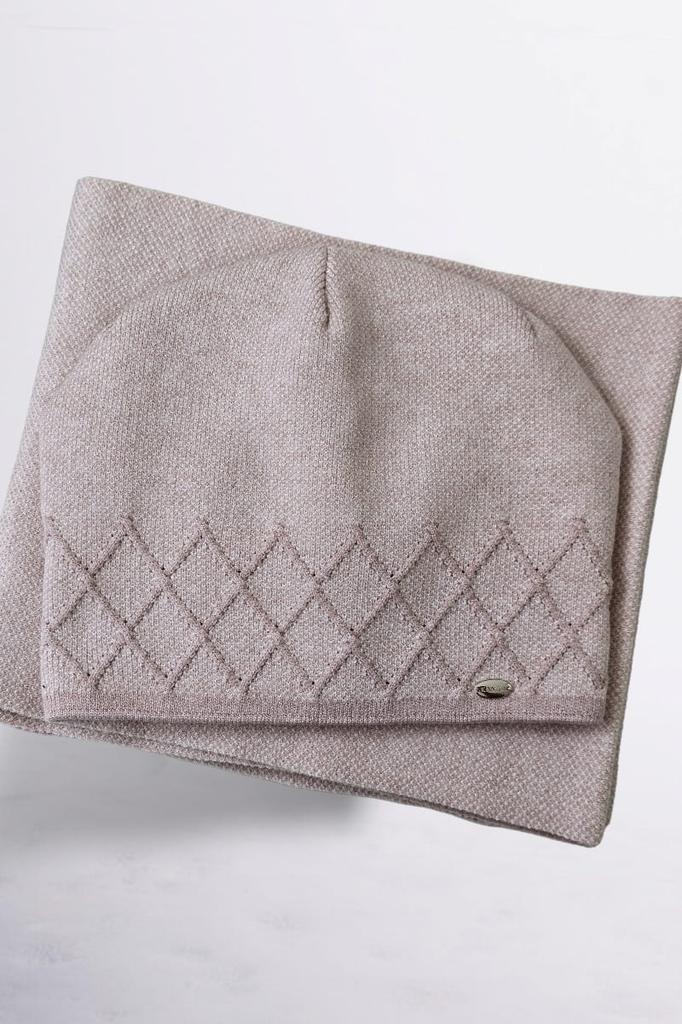 Ruta Anti-Allergic Pepita Hat with Diamond Pattern, Pink