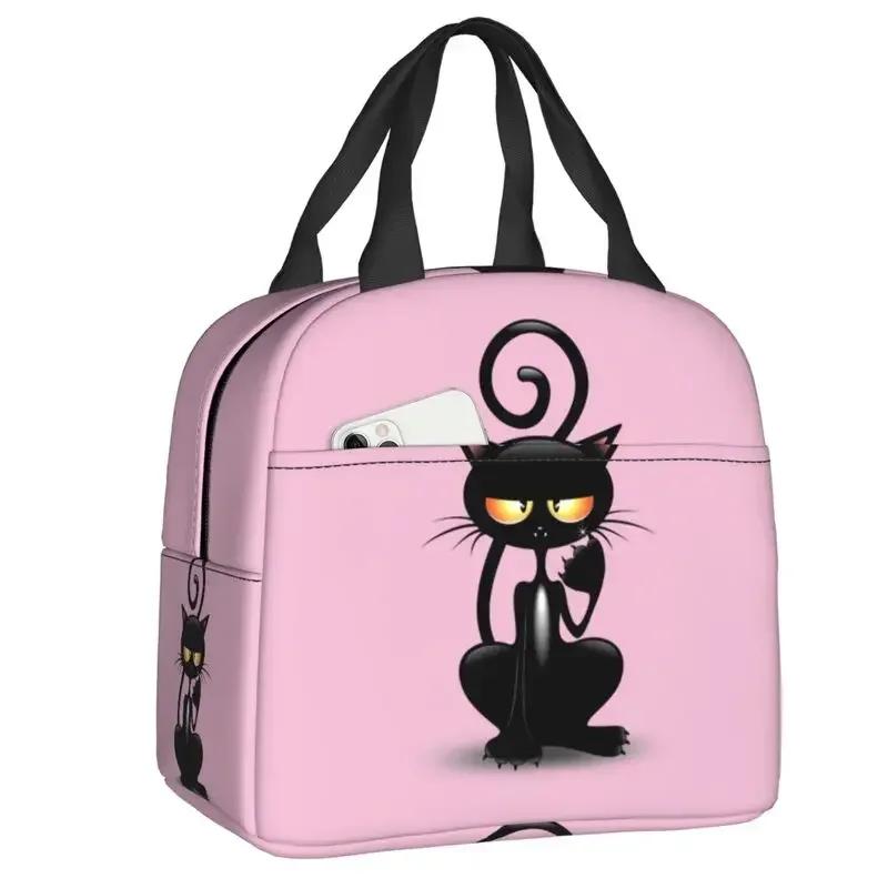 Cat Lunch Bag Women Reusable Cooler Thermal Insulated Lunch Box for School Multifunction Food Bento Box