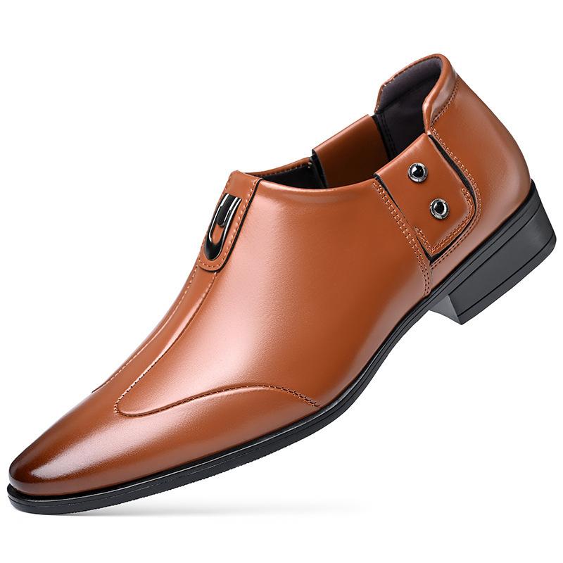 Fashion Pointed-toe Retro British Men's Business Dress Shoes Fashion Casual Spring Autumn Leather Shoes Man Korean New Designer Loafers