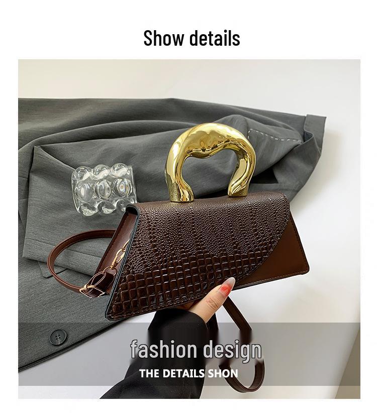 Elegant Women's Handbag: Fashionable, Small Square Crossbody with Unique Autumn 2024 Design and Stylish Personality.