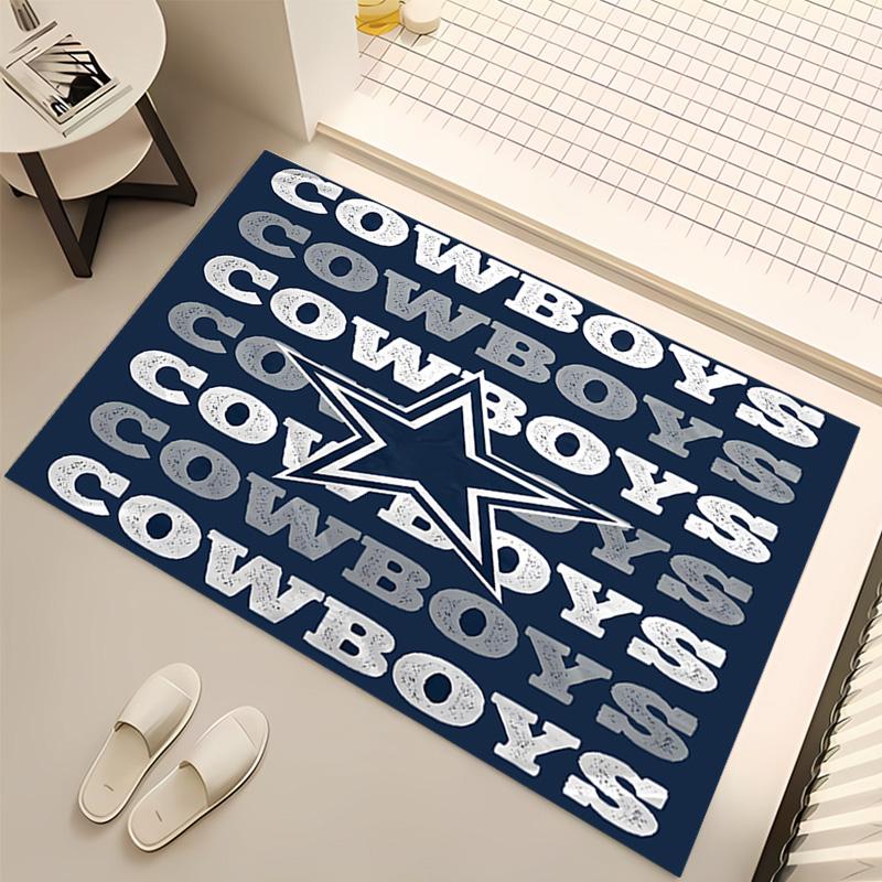 1pc Dallas Cowboys Print Area Rug - Soft, Washable Non-Slip Indoor Mat, Living Room, Home Office Decorative Rug,Office Decorative