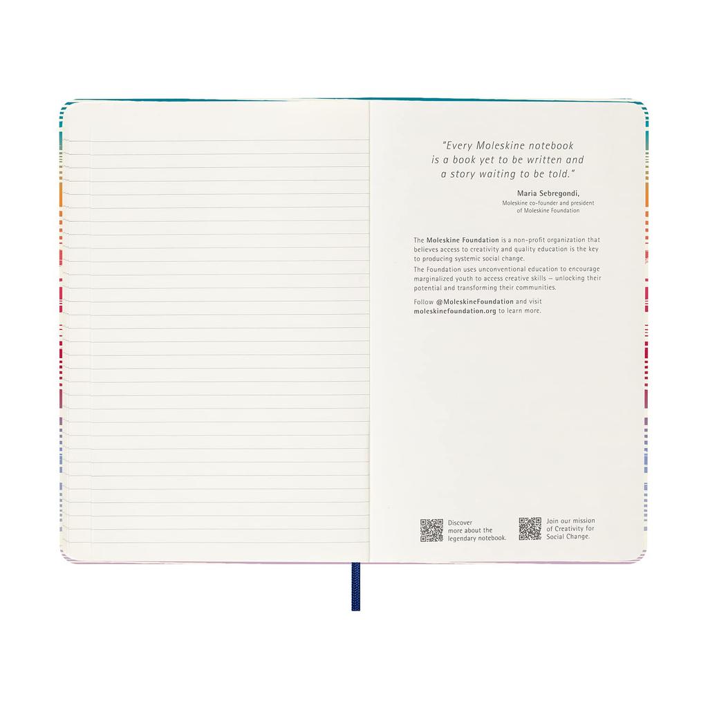 Moleskine Missoni Limited Edition Notebook, Hardcover, Large, Horizontally Ruled, Fiamu (SKQP060MISSFIAMSFU)