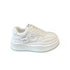 Platform White Shoes Women's 2025 New Popular Leather Fashion Versatile Small Fragrant Wind Height Leisure Sports Board Shoes