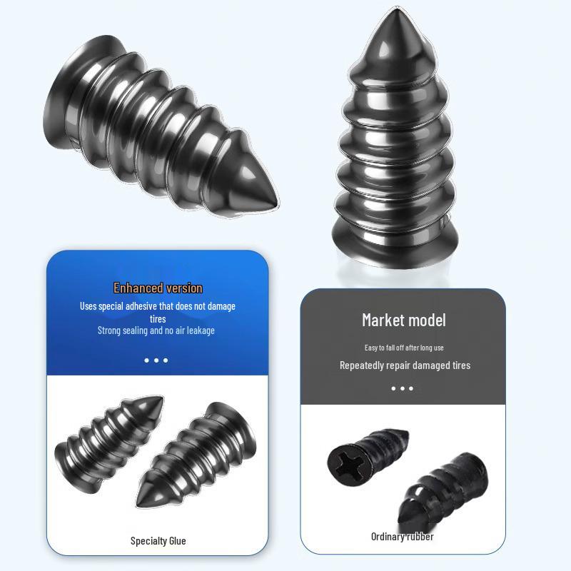 Electric Motorcycles & Cars Mushroom Head Tire Repair Nails - Quick, Non-Damaging Patch Tool