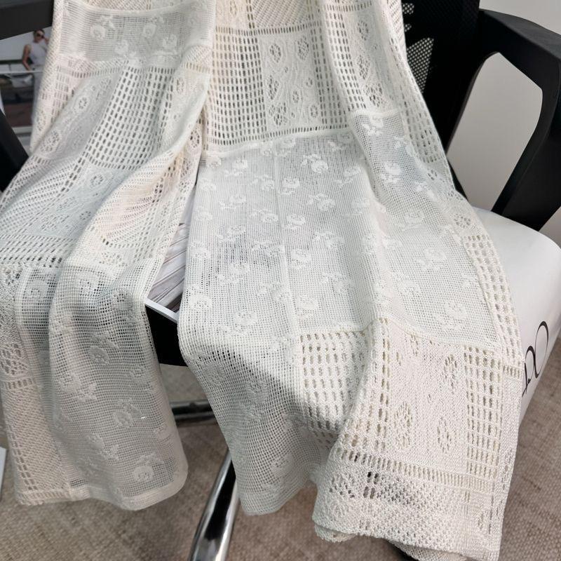 Summer Loose Pants Vintage White Pants Women High Waist Sweet Embroidery Flower Pants Lace Korean Y2k Aesthetic Casual Trousers
