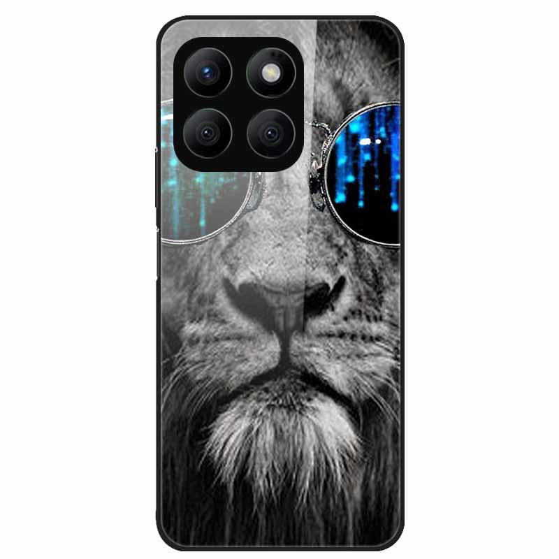 For Honor X8C Case Tempered Glass Hard PC Back Shell for Honor X8C 4G Phone Cases Bumper Covers for HonorX8C X 8C Fashion Shells