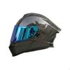 Twin Visor | Aerodynamic, Helmet with Headset, for Daily Commute L Carbon Fiberblue