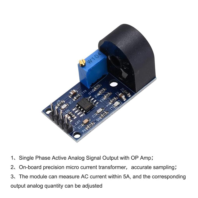 A84E-ZMCT103C Current Sensor Module 4Pcs 5A AC Single Phase Active Analog Signal Output Current Transformer Module