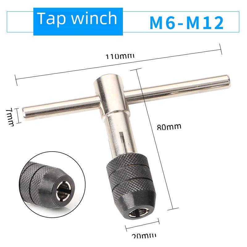 Adjustable T-Handle Ratchet Tap Wrench