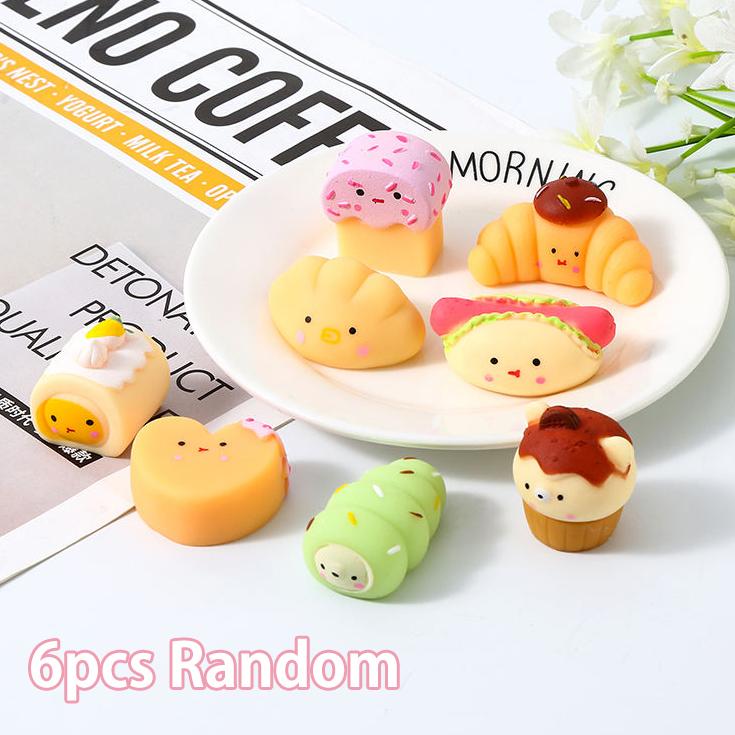 Butter Bread Squishy Stress Toy Slow Rebound Squeeze Soft Sensory Toy Anxiety Vent Stress Ball Simulated Food Toys For Kids Gift