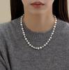 Natural Baroque Pearl Necklace, Small Fragrant Wind Irregular Bead Neck Chain, Explosive Ingot Buckle Collarbone Chain