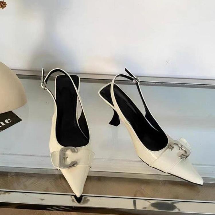 Fashion 2025 Medium Heel Heels Women's Shoes Trend Pointed Toe Butterfly Stilettos Elegant Dress Weddings Bridal Party White Designer