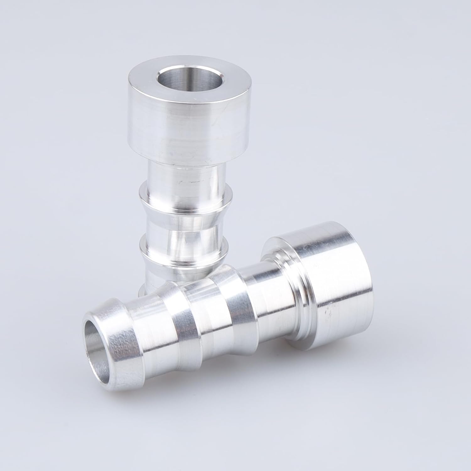 AC PERFORMANCE 1/4  Weld On Hose Barb Tail Nipple Weldable Fitting Adapter Natural Aluminium, Pack of 2 1/2  Barb