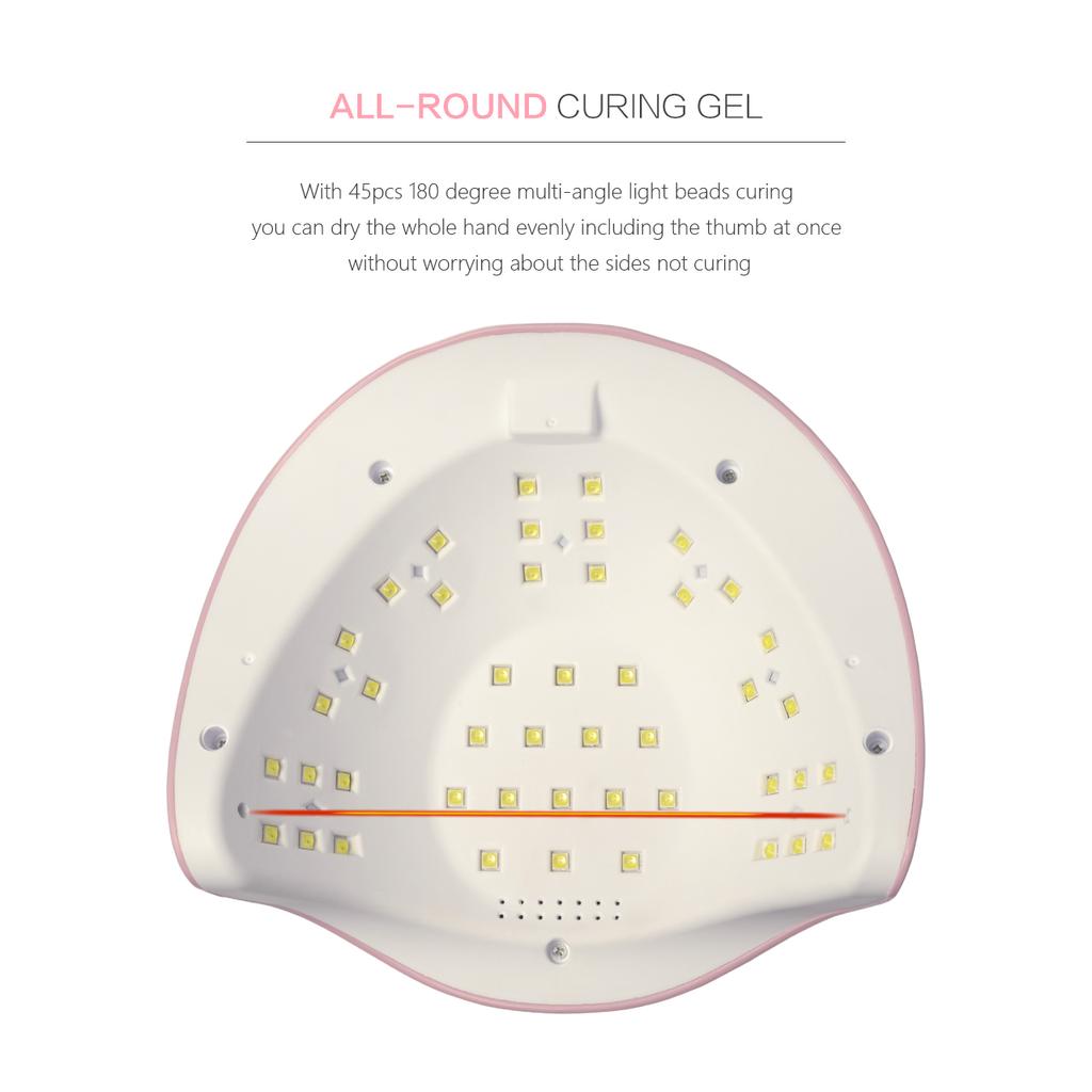 VANREESA 180W UV LED-lampe negletørker med autosensor LCD-skjerm 45 LED negletørkerlampe for manikyrgel