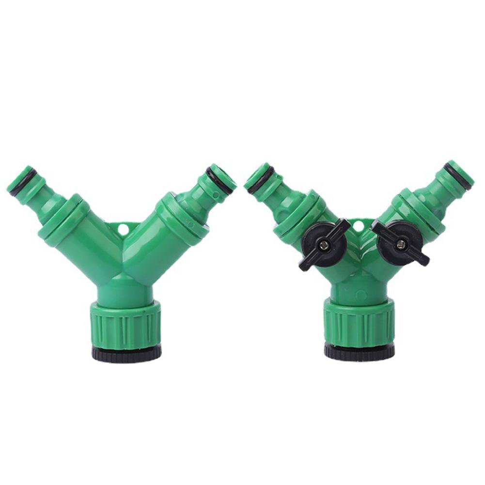 Y-type Shunt Valve Garden Irrigation System Water Hose Connector Tap Adapter 2 Y Shape Way Splitter Quick Water Controller N7B1