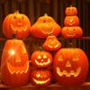 Stor Lysande Halloweenpumplampa Dekoration för Gård och Butiksfönster