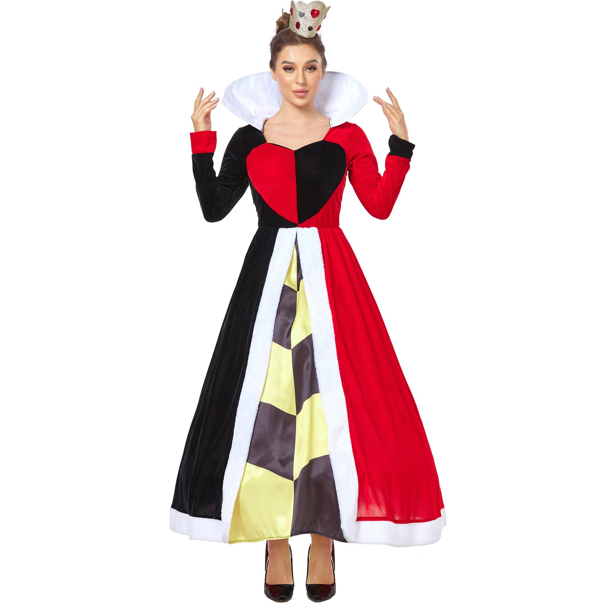 

Medieval Court Queen of Hearts Halloween Costume Alice in Wonderland Queen of Hearts Drag M
