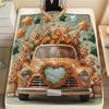 1Pc Pickup Truck Animal Print Flannel Blanket, High Quality Comfortable for All Seasons, Home Decor, Warmth and Comfort, Perfect for Christmas Gifts