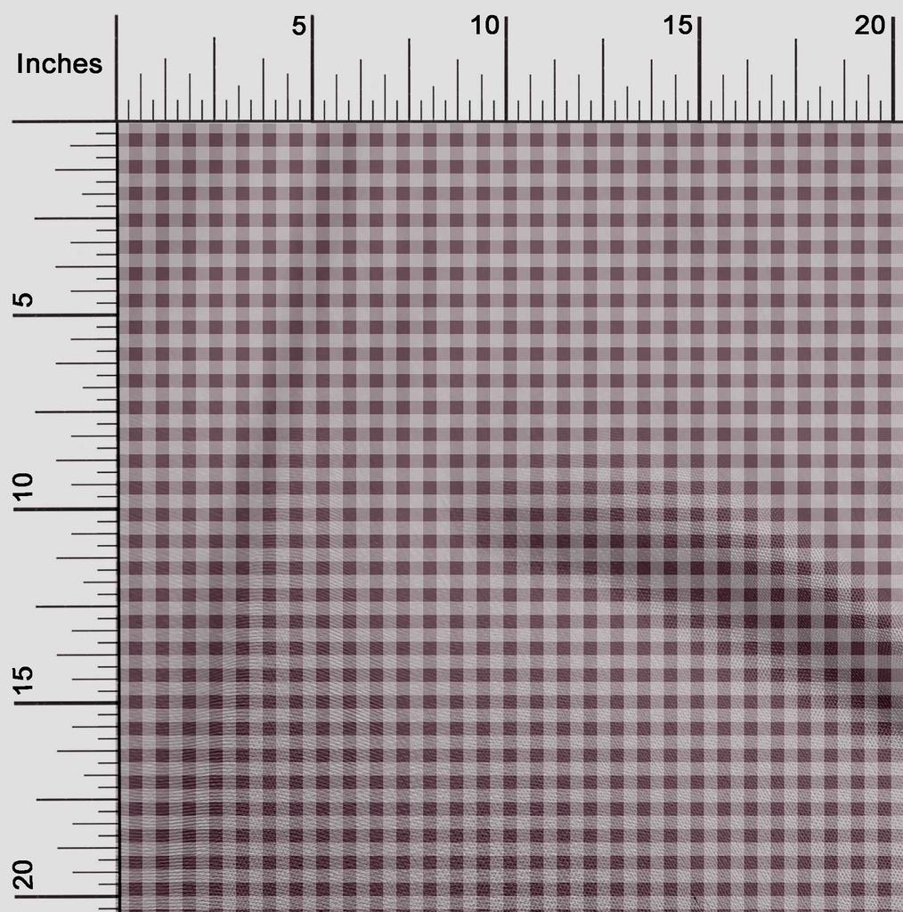 oneOone Cotton Flex Fabric Gingham Check Print Fabric BTY 40 Inch Wide