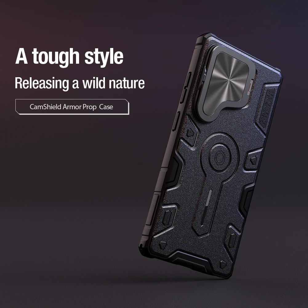 For Samsung Galaxy S25 Ultra 5G Case Nillkin Camshield Armor Prop Case Slim Camera Stand Case for Samsung S25 Ultra Lens Cover