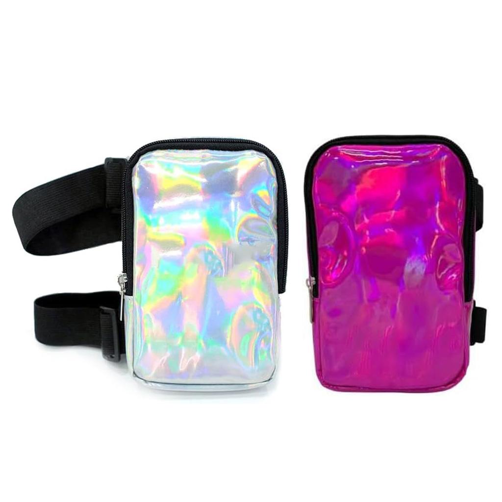 Women's Holographic Thigh Bag Adjustables Straps Waist Pouch For Outdoor Waterproof Running Leg Bag Sports Mobile Phone Holder