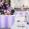 Stretch Yarn Cross-striped Table  Skirt Rectangular Table Round Table Skirt Wedding Party Decoration