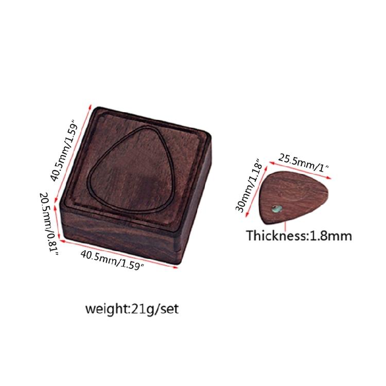 Guitar Pick Box Wooden Guitar Plectrums Storage Box Guitar Plectrums Holder Gift