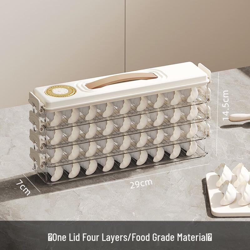 Multi-layer Freezer Dumpling Storage Container Medium 4-Tier