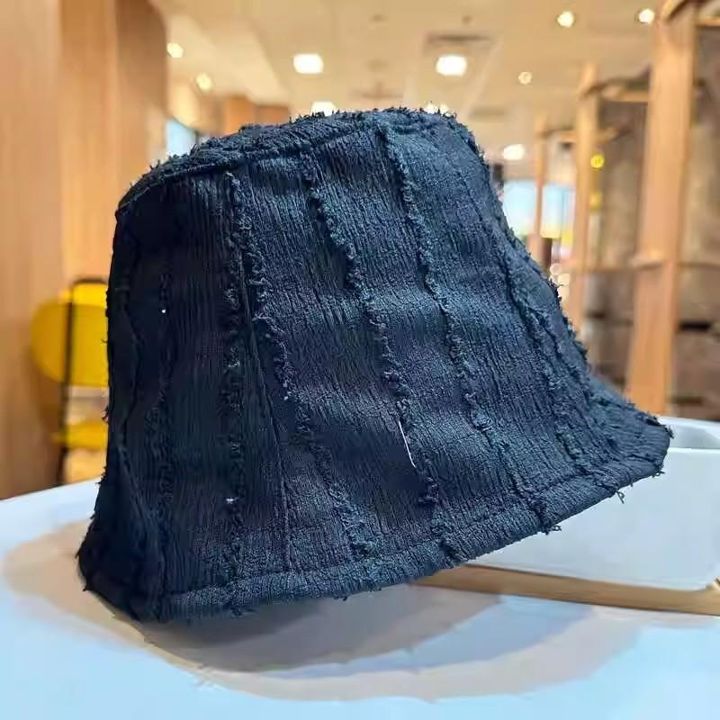 Стильная регулируемая женская шляпа рыбака Летняя Весенняя Уличный шик Широкополая шляпа-ведро чёрный