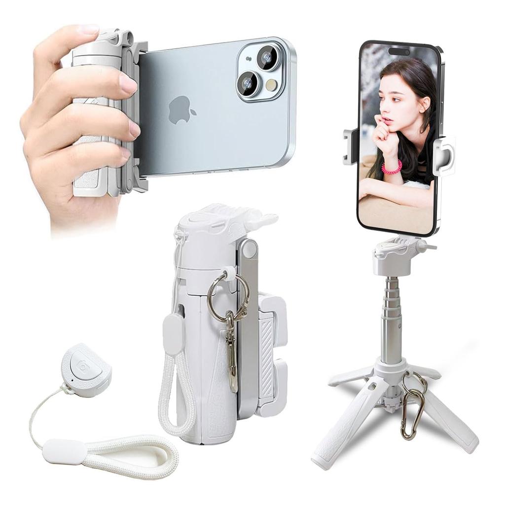 Selfie Multifunktionaler Smartphone-Griff mit Vierfußbeinen für erhöhte Falt-Smartphone Smartphone-Stativ mit Fernbedienung und Kälte Kompatibel mit