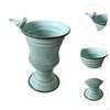 Flower Pot Vase Figurine with Drainage Hole Gift Statue Decorative Plant Container Planter