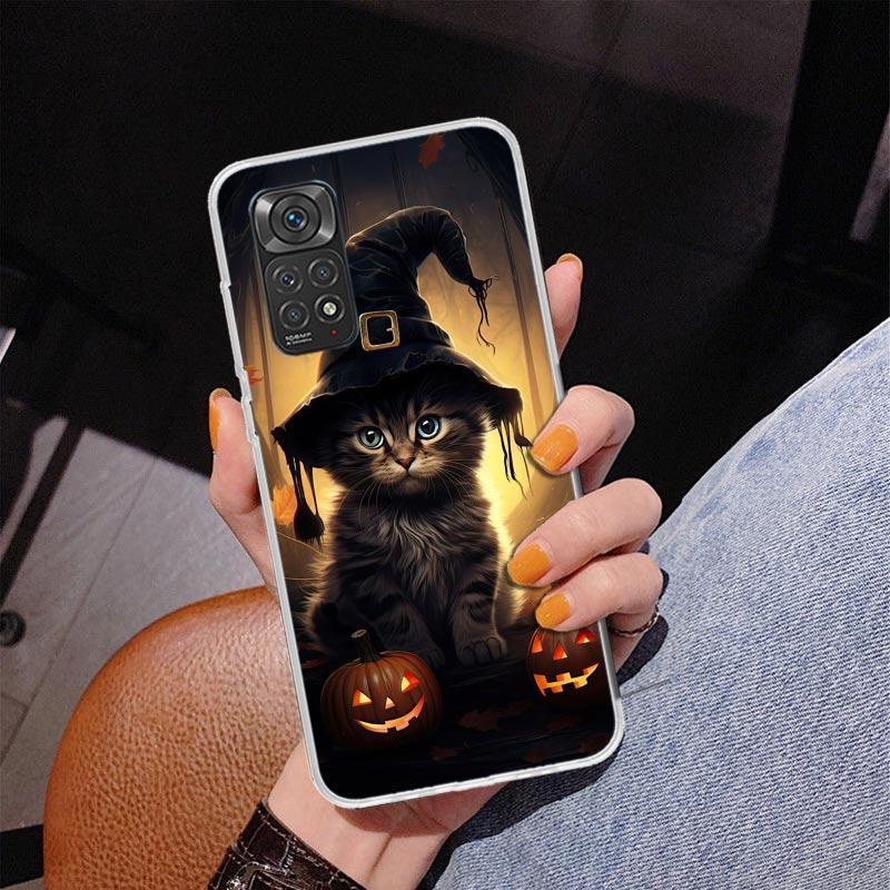

Black Kitten Halloween Pumpkin Phone Case For Xiaomi Redmi Note 15 14 13 12S 12 11 Pro Plus 14S 11S 11E 10 10S 11T 5G Personaliz Redmi Note 13 5G