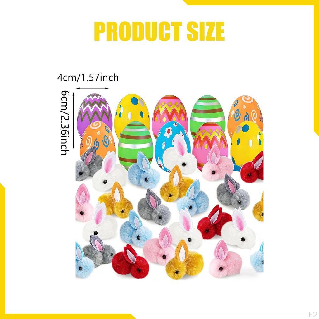 Easter Egg Filled Basket Stuffers Decorative Cute Colorful Eggs Party Favor for Kids School