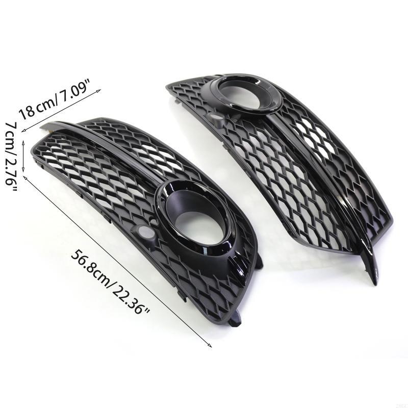 28GC 2Pcs Automobile Front Bumper Grill Fog Light Grille Cover for Q5 Sport 13-16