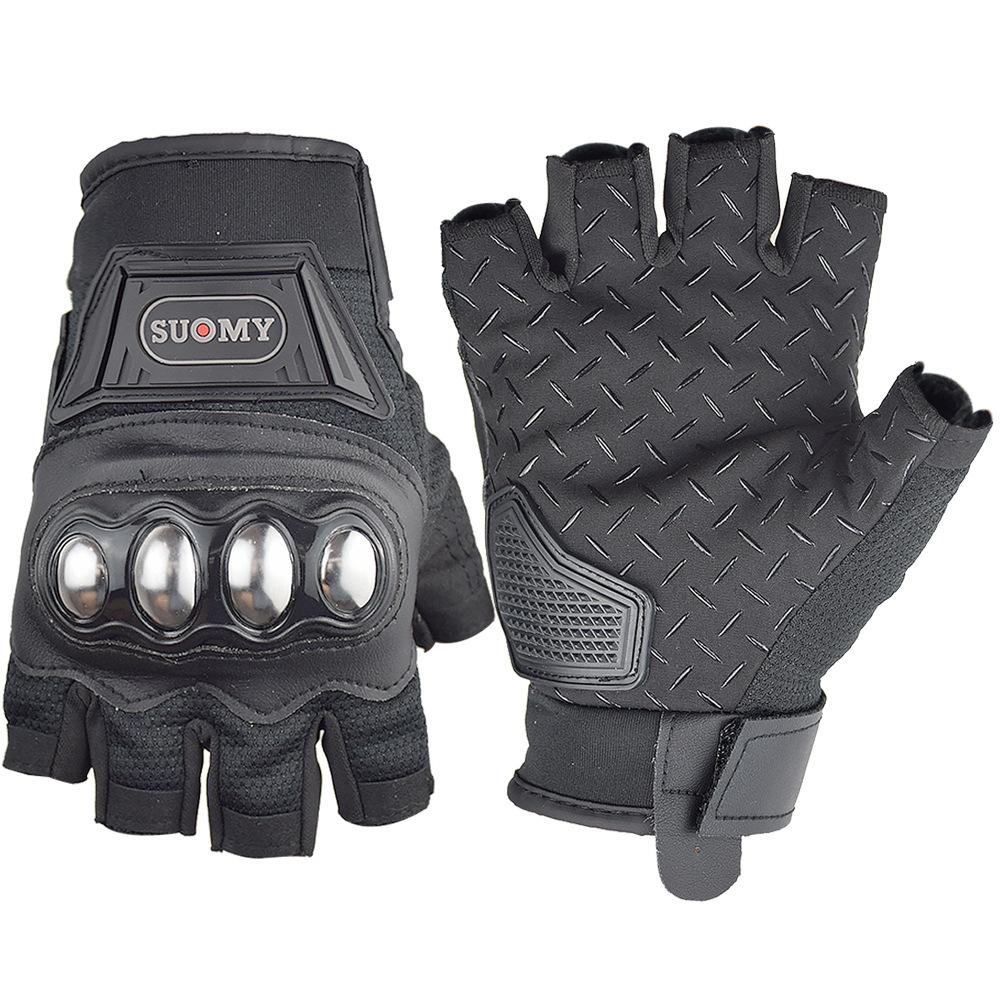 

Off-road road cycling locomotive anti-drop safety protection half-finger gloves XL чёрный