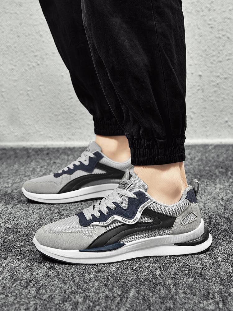 New men's shoes breathable mesh lace-up dad shoes men's running casual sports shoes