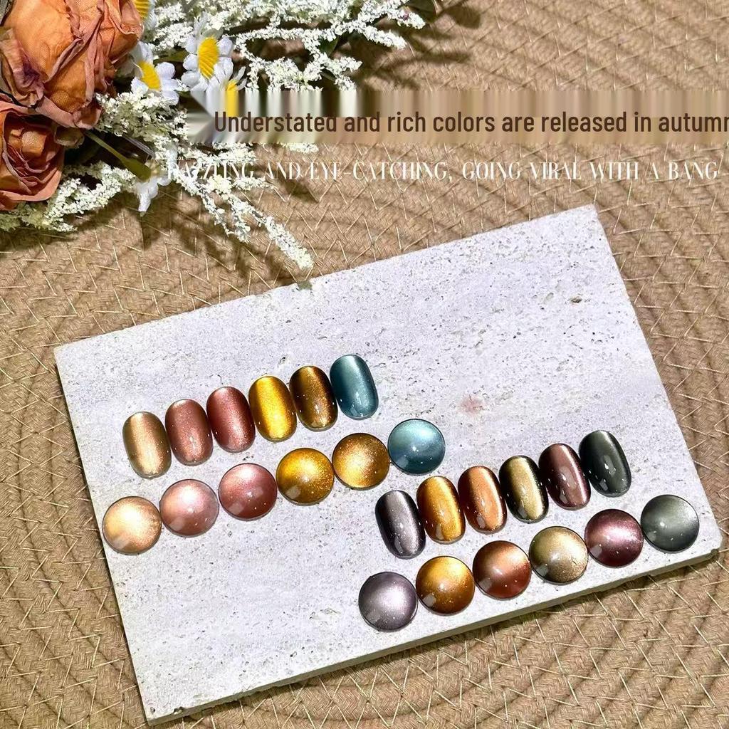 1kg Cat Eye & Solid Gel Polish Pack for Nail Art - Transparent & Solid Colors for Salon Use