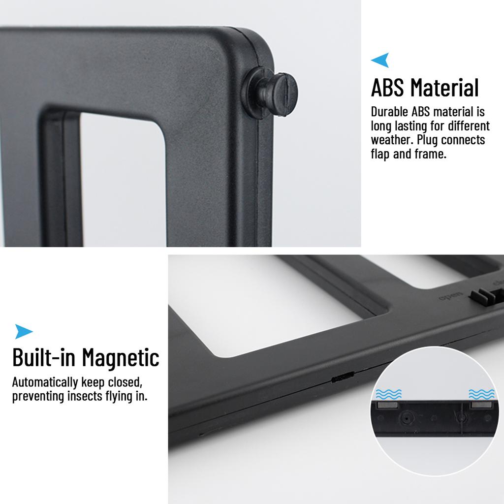 Pet Screen Door Dog and Cat Flap Door for Screen Door In Out 2Way Locking Pets Doors