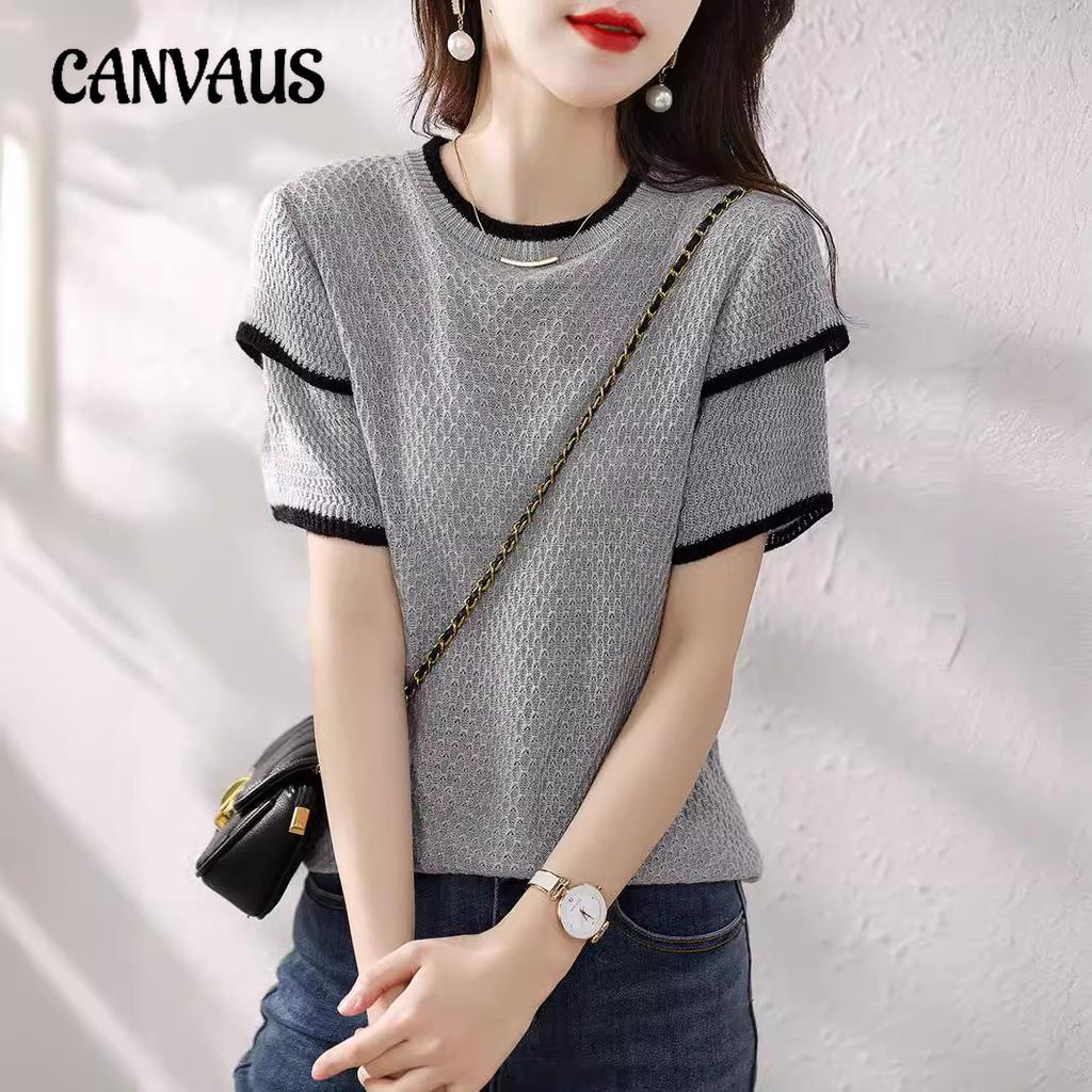 Knitwear T-shirt Women's Short-sleeved Spring and Summer Tops