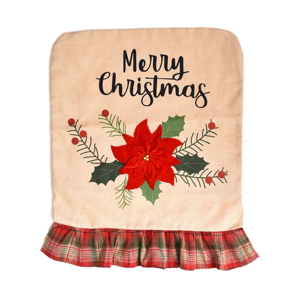 

Christmas Chair Covers, 1pc Dining Kitchen Chair Cover Christmas Chair Back Cover for Christmas Party Dinner Seat Covers Decor