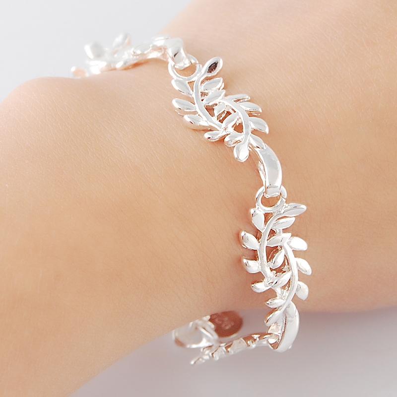 925 Sterling Silver Elegant Charm Bracelets Chain Beautiful Crystal Stone Drop Jewelry Fashion for Women Wedding Lady Cute