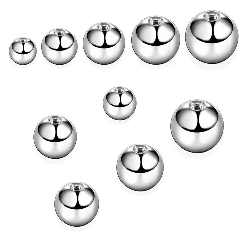 F136 Titanium Alloy Internal Thread Piercing Jewelry: Lip Stud, Earring, Nose Stud Replacement Ball