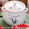 Large Capacity High-Temperature Ceramic Clay Pot for Soup, Stew, and Porridge; Direct Fire/Gas Safe.