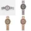 Fashion Ladies Jewelry Watch With Flower Design And Rhinestone Decor For Evening Wear