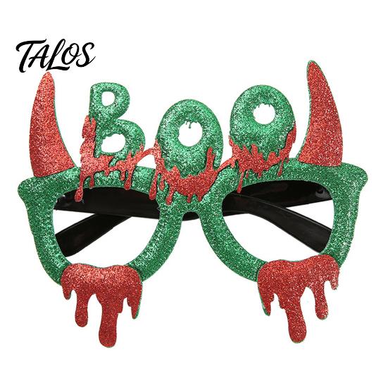 Halloween Party Glasses for Kids Adults, Glitter Glasses Frame Cosplay Party Decoration, Funny Pumpkin Skull Ghost Bat Eyewear Accessory for Party