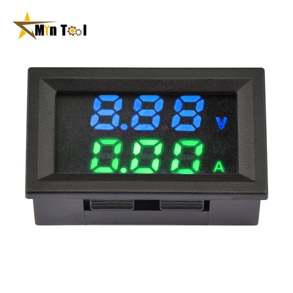 DC4-30V 10A/50A/100A Digital Voltmeter Ammeter LED Amp Dual Volt Meter Gauge LED Display Voltage Detector Current Meter Panel