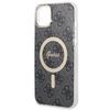 Guess GUBPP14SH4EACSK Case+ Charger Set iPhone 14 / 15 / 13 6.1" black/black hard case 4G Print MagSafe